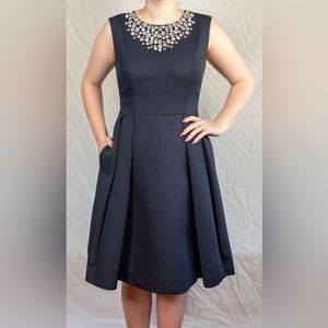 Kate Spade Navy Embellished jewel collared Bib Necklace Dress